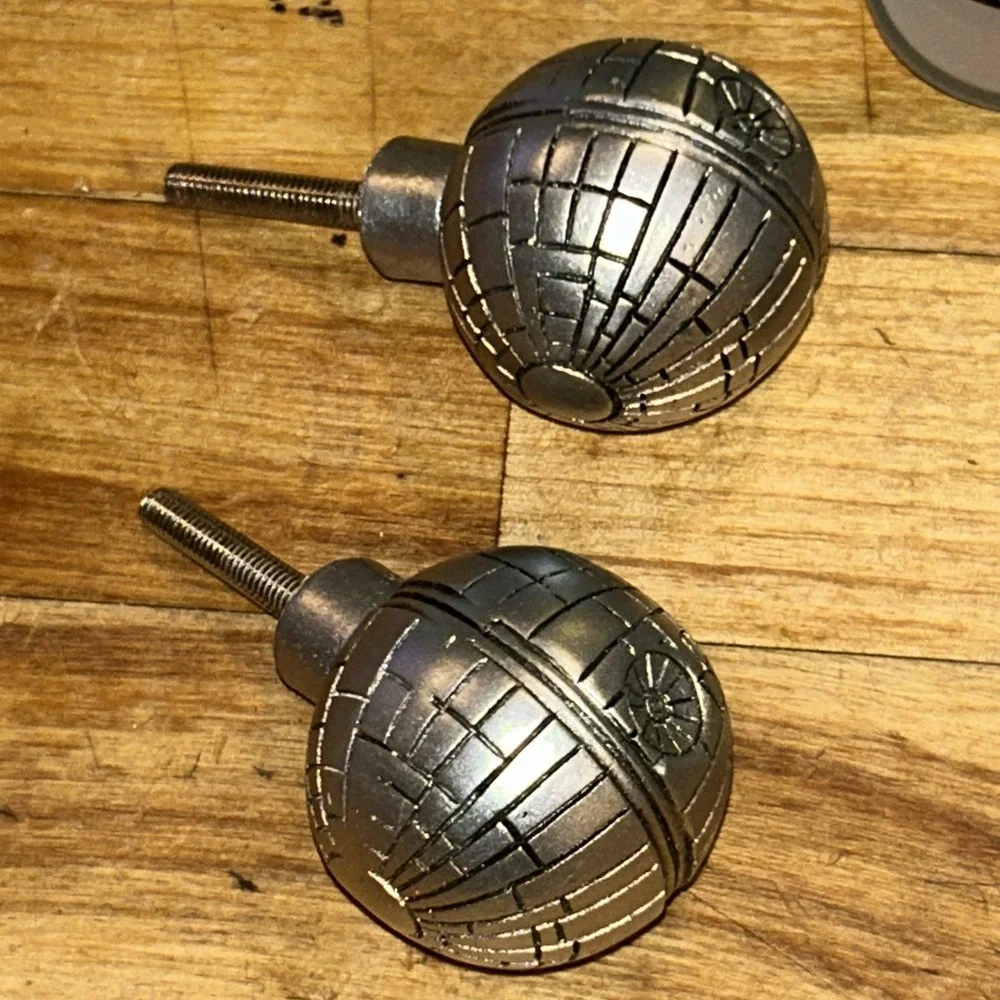 Star Wars Baby Yoda & Death Star Drawer Pulls, Cabinet Handles Lot Of 5 D2